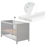 Lit bébé 2 en 1 - roba - indépendant et cododo - 6 niveaux de hauteurs - taupe Lit bébé 2 en 1 - roba - indépendant et cododo - 6 niveaux de hauteurs - taupe
