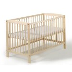 Lit bb  barreaux pin massif clair felix 60x120 cm - schardt - mixte - marron - enfant