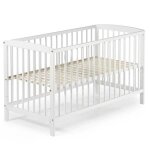Lit b�b� � barreaux - schardt - felix - pin massif - blanc - 60x120 cm