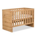 Lit bb volutif avec barrire de scurit - mon mobilier design - amelia - chne - non - oui - lit ...
