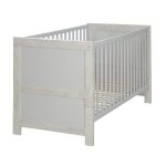 Lit bb volutif roba mila - rglable en hauteur - 70x140 cm - gris naturel