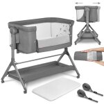 Lit b�b� cododo 3en1 lionelo leonie plus - berceau - r�glable en hauteur et inclinaison - matelas haute ...