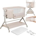 Lit b�b� cododo 3en1 lionelo leonie plus - berceau - r�glable en hauteur et inclinaison - matelas haute ...