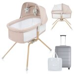 Berceau lit parapluie 3en1 lionelo malin evo - berceau et lit bebe - jusqu 9kg - avec matelas - sac ...
