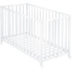 Lit bébé pliant - 60 x 120 cm - roba - fold up - roulettes - blanc Lit bébé pliant - 60 x 120 cm - roba - fold up - roulettes - blanc