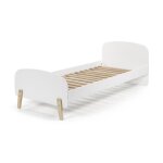 Lit blanc kiddy (90x200) avec des pieds en bois. le sommier est inclus. Lit blanc kiddy (90x200) avec des pieds en bois. le sommier est inclus.