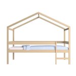 Lit cabane enfant bois naturel laqué 90x190 - lt14052 - naturel - terre de nuit Lit cabane enfant bois naturel laqué 90x190 - lt14052 - naturel - terre de nuit