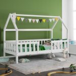 Lit cabane enfant - bois de pin - certifi en747 - sommier  lattes - 90 x 200 cm