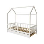 Lit cabane enfant avec tiroir paloma - 90 x 190 cm - blanc