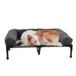Lit de camp chien - non spcifi - xl - tissu oxford 900d - 110x80x18cm - noir