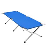 Lit de camp pliable huole - tissu oxford - bleu - 190 * 62 * 42cm - 100kg