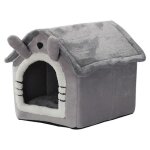 Lit pour chien de compagnie maison de chat pour chats dint�rieur chiens - grotte de chat pour maison ...