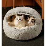 Lit de chien moelleux lit de chat en peluche lit pour animal de compagnie chaud doux canap� pour animal ...