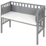 Lit cododo roba - gris - matelas ventilé + tour de lit + barrière - bébé - 0 mois - naissance Lit cododo roba - gris - matelas ventilé + tour de lit + barrière - bébé - 0 mois - naissance