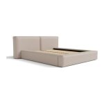 Lit coffre 140 x 190 cm - tissu - beige - timano de pascal morabito