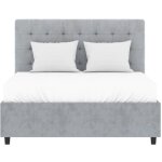 Lit coffre adulte eliza 140 x 190 cm - sommier inclus - gris foncé Lit coffre adulte eliza 140 x 190 cm - sommier inclus - gris foncé