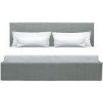 Lit coffre adulte martin - couchage 160x200 cm - gris clair - sommier à lattes - l 209 x p 166 x h 99 ... Lit coffre adulte martin - couchage 160x200 cm - gris clair - sommier à lattes - l 209 x p 166 x h 99 ...