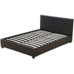 Lit double avec coffre carla - 160 x 200 cm - noir