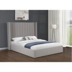Lit coffre perrin en tissu - Élégance et rangement pratique 160 x 200 cm Lit coffre perrin en tissu - Élégance et rangement pratique 160 x 200 cm