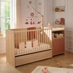 Lit combiné - 120 x 60 cm - evolutif en 90 x 190 cm - charlie - sauthon - terracotta Lit combiné - 120 x 60 cm - evolutif en 90 x 190 cm - charlie - sauthon - terracotta