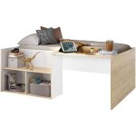 Lit combin enfant oscar - 90 x 190 cm - chne clair / blanc - diagone
