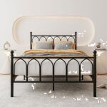 Okwish cadre de lit 140�200cm - lit adulte avec capacit� de charge 204 kg - m�tal noir