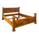 Lit double 160x200 acacia laqu� miel oxford n� 0131