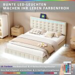 Lit double 160x200 cm lit plat160x200cm avec relevage hydraulique lit avec clairage led style moderne ...