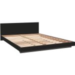 Lit loft 160x200 + 1 sommier + tte de lit / noir