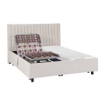 Lit �lectrique de relaxation d�co tout plots + matelas m�moire de forme - 2 x 80 x 200 cm - tissu - beige ...