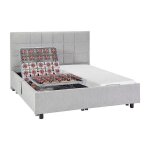 Lit lectrique de relaxation dco tout plots + matelas mmoire de forme - 2 x 80 x 200 cm - tissu - gris ...