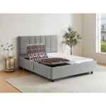 Lit lectrique de relaxation dco tout plots + matelas mmoire de forme - 2 x 90 x 200 cm - tissu - gris ...