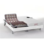 Lit électrique de relaxation tout plots + matelas accueil latex - 2 x 70 x 190 cm - blanc - ether de ... Lit électrique de relaxation tout plots + matelas accueil latex - 2 x 70 x 190 cm - blanc - ether de ...