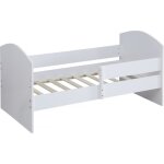 Lit enfant avec barri�re victoria - bois - blanc - 80 x 160 cm
