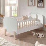 Lit enfant en bois blanc 70x140 cm - lt2034 - 1 - blanc - terre de nuit