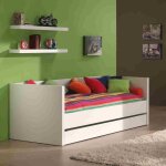 Lit enfant combiné 90x200 cm - laqué blanc - lara - vipack - bois - panneaux de particules Lit enfant combiné 90x200 cm - laqué blanc - lara - vipack - bois - panneaux de particules