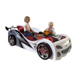 Pack - lit enfant & matelas brap 90x200cm blanc
