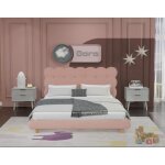 Lit enfant rose justine - no name - 160 x 200 cm - bois - panneaux de particules - a lattes