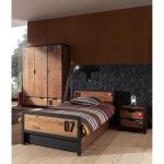 Chambre compl�te enfant 5p alex ii marron & noir