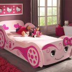 Lit enfant voiture fille love 90x200 - rose - terre de nuit