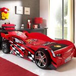 Lit enfant voiture night speeder 90x200cm rouge