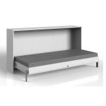 Lit escamotable horizontal toronto coloris blanc - longueur 212 x hauteur 105 x profondeur 43 - 117 cm ...