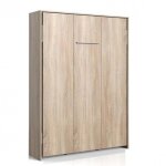 Lit escamotable vanier d�cor ch�ne couchage 140 x 200 cm