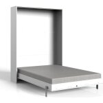 Lit escamotable vertical antonio coloris blanc - longueur 152 x hauteur 213 x profondeur 43 - 217 cm