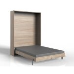 Lit escamotable vertical antonio coloris imitation chne - longueur 152 x hauteur 213 x profondeur 43 ...