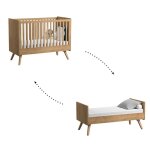 Lit volutif 70x140 vox vintage - bois