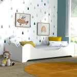 Lit flocon 90x190 cm + sommier / blanc Lit flocon 90x190 cm + sommier / blanc