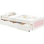 Lit fonctionnel mia avec rangements 3 tiroirs 90 x 200 cm lit simple 1 place lit enfant en pin massif ...
