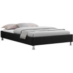 Lit futon simple pour adulte nizza 120x190 cm 1 place et demi / 1 personne avec sommier et pieds en m�tal ...