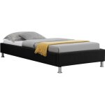 Lit futon simple pour adulte ou enfant nizza 90x190 cm 1 place / 1 personne avec sommier et pieds en ...